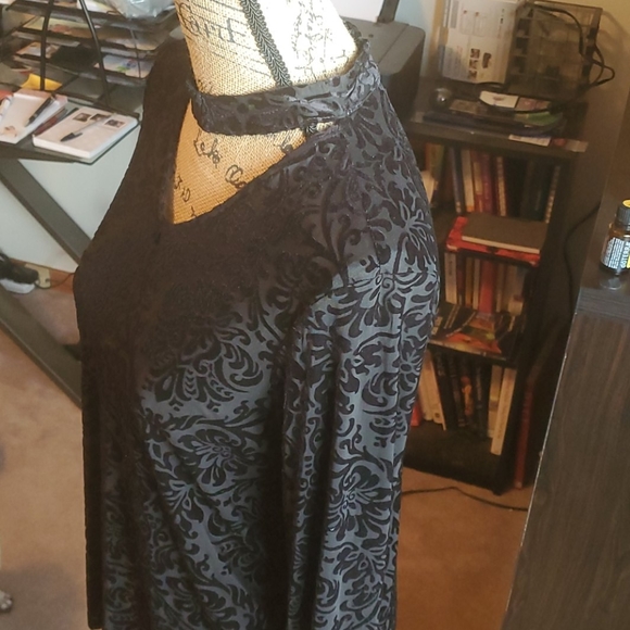 Ruff Hewn Grey dressy blouse size Small - Picture 3 of 12